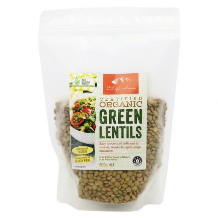 Chef's Choice Organic Green Lentils 500g