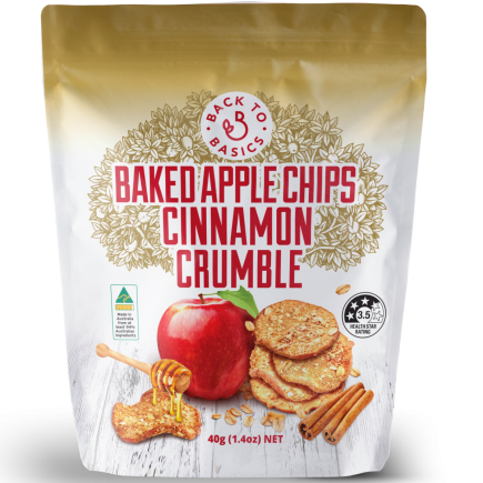 DJ&A Back to Basics Apple Crumble Chips With Honey & Cinnamon 40g