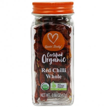 Lovin' Body Spice Organic Chilli Red Whole 17g