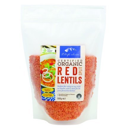 Chef's Choice Organic Red Lentils 500g